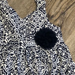 Navy & White Tank Top Formal Dress - Sz 5